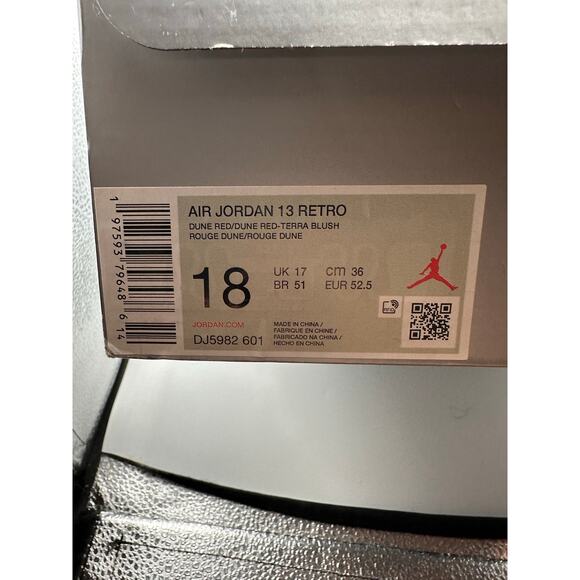 Air Jordan 13 Retro “Dune Red” size 18 men’s - Picture 7 of 9